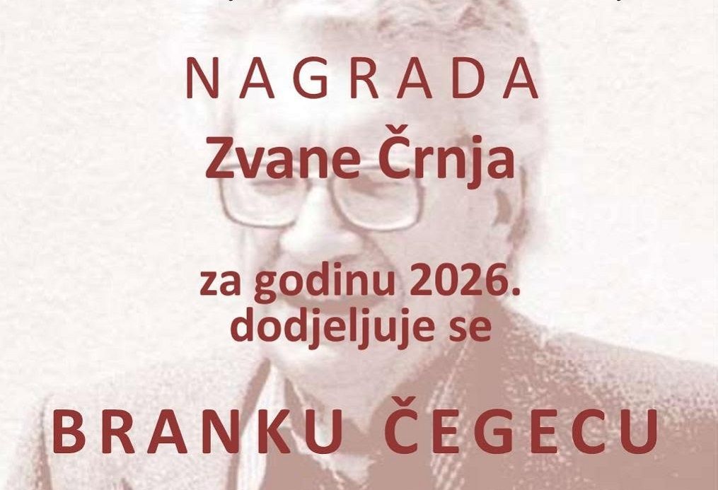 Branku Čegecu Nagrada 'Zvane Črnja' za knjigu 'Ljepota ponora'